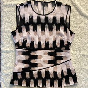 BCBGMaxAzria Black and White Patterned Dress